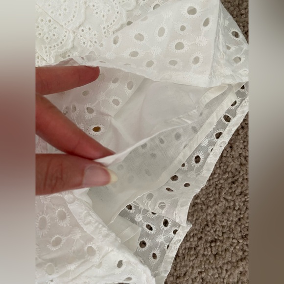 Runaway The Label Eyelet Embroidered IMOGEN SHORTS Ruffle White size S NWT - Picture 13 of 16